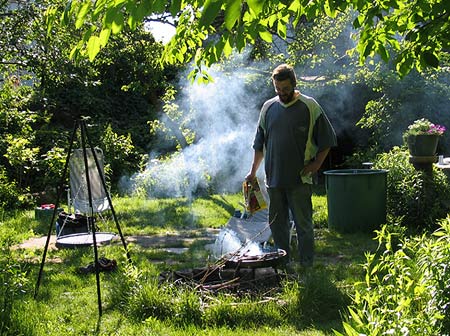 beim Grillen