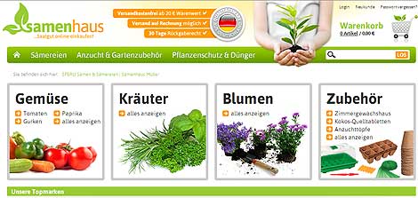 Samenhaus Müller - der Online-Shop