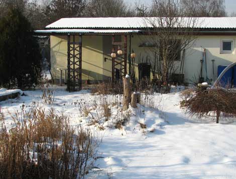 Garten im Schnee