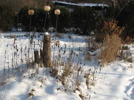 Garten im Schnee